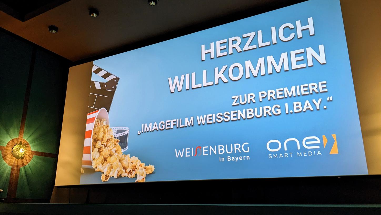 Großes Kino: Der etwa dreieinhalb Minuten lange Imagefilm der Stadt Weißenburg feierte im Kino seine Premiere.