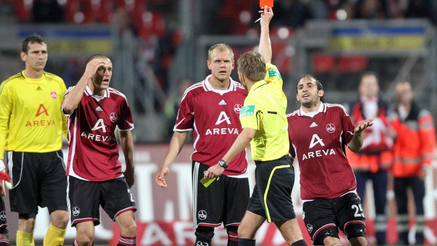 1. FC Nürnberg - VfB Stuttgart 2:1 (1:0) - Tore: 1:0 Schieber (3.), 1:1 Cacau (85.) , 2:1 Pinola (90.) - 22. September 2010.