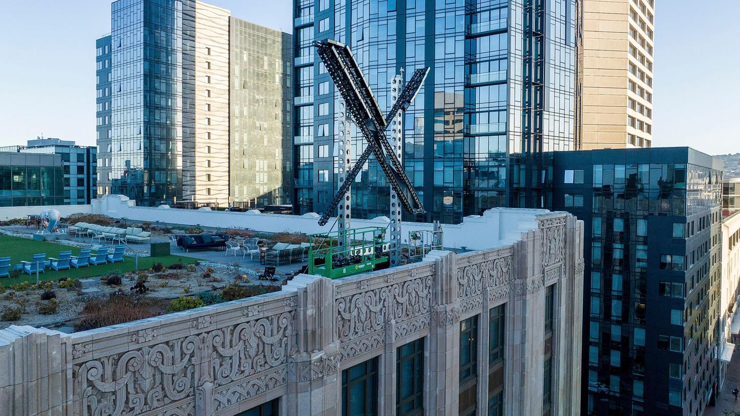 Das Hauptquartier von X in San Francisco. Das Hauptquartier von X in San Francisco.