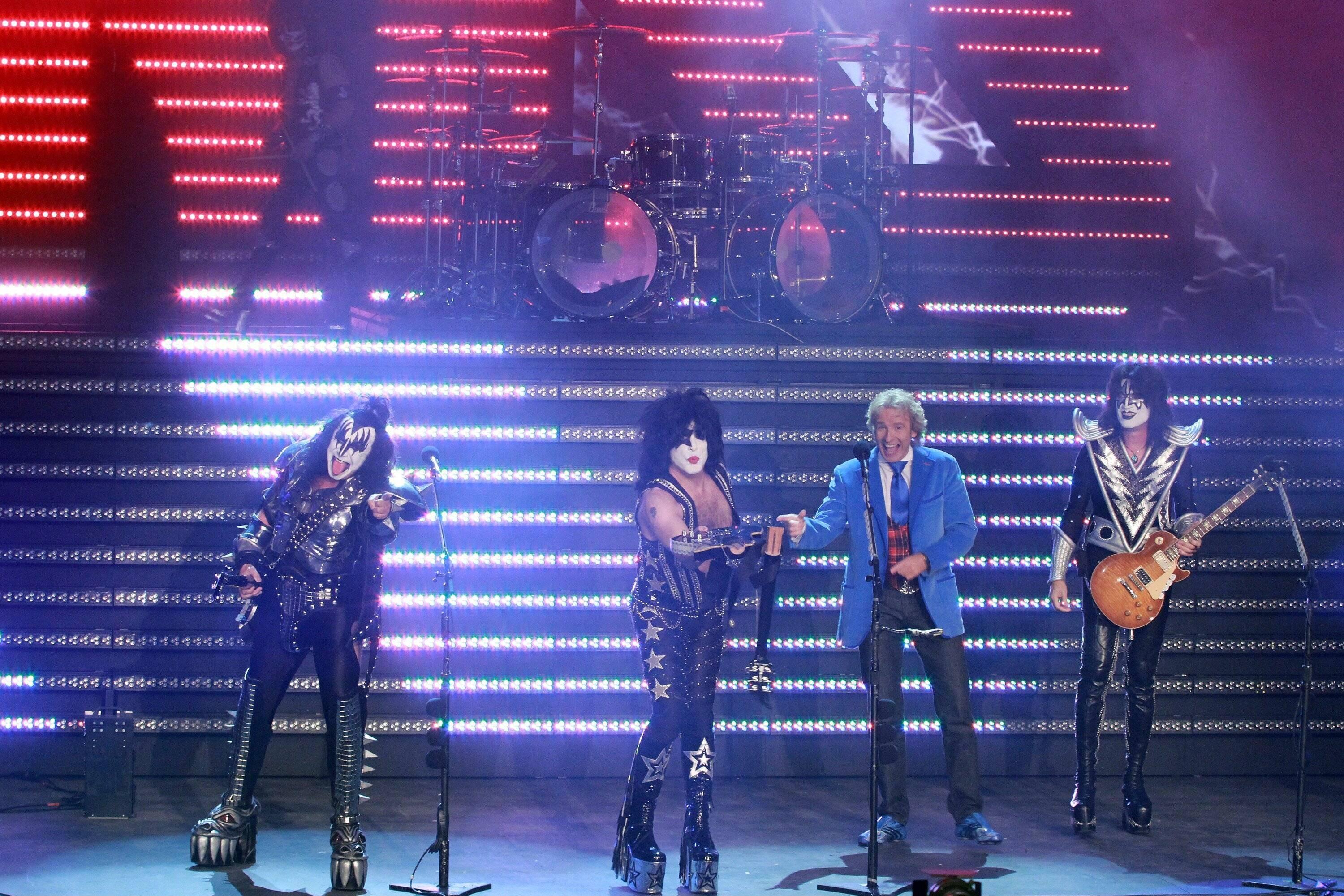 <p>Auch Hard-Rock-Band KISS stimmte bereits mit Thomas Gottschalk das Publikum ein. 2010 war die Band bei der Erfurter Ausgabe mit dabei.</p>
