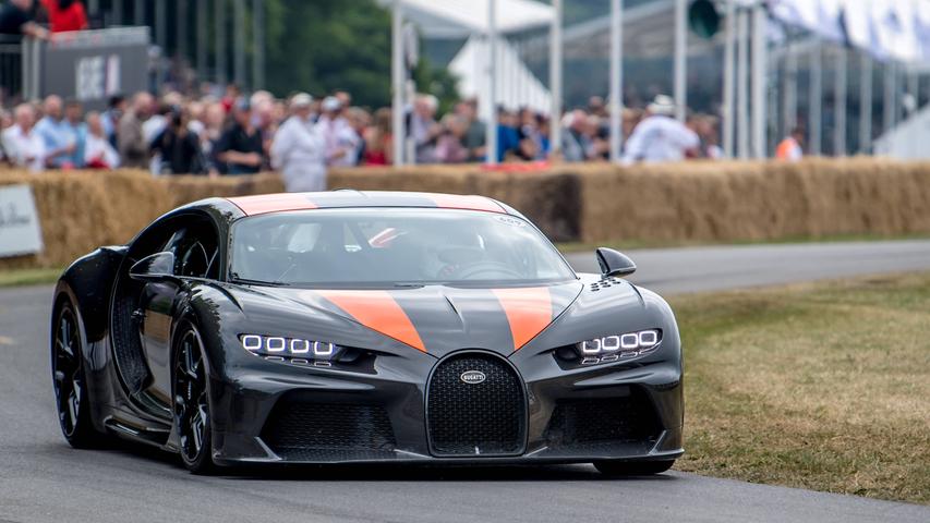 Der Bugatti Chiron Super Sport 300+ auf dem Festival of Speed in Goodwood, England.