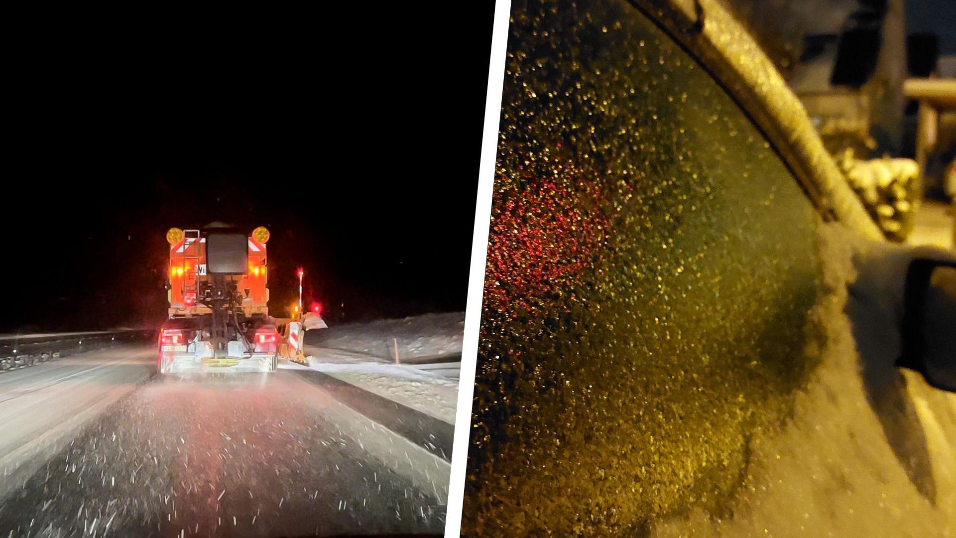 Gefrierender Regen verwandelte die Straßen in der Nacht zum Dienstag in Mittelfranken in gefährliche Rutschbahnen. Gefrierender Regen verwandelte die Straßen in der Nacht zum Dienstag in Mittelfranken in gefährliche Rutschbahnen.