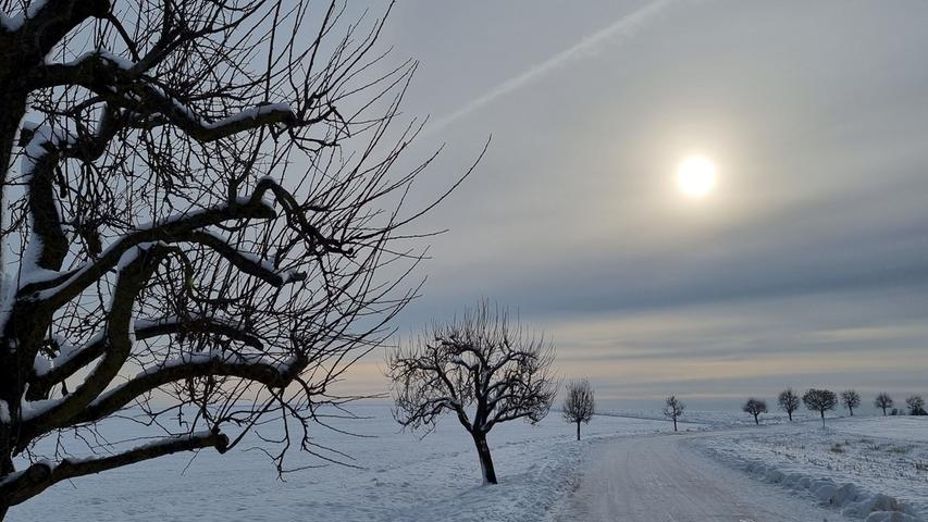 Eine Winterlandschaft wie aus dem Bilderbuch.  Mehr Leserfotos finden Sie hier