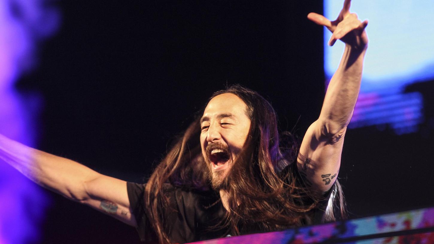 Steve Aoki auf dem Gru Village Music Festival in Turin. Steve Aoki auf dem Gru Village Music Festival in Turin.