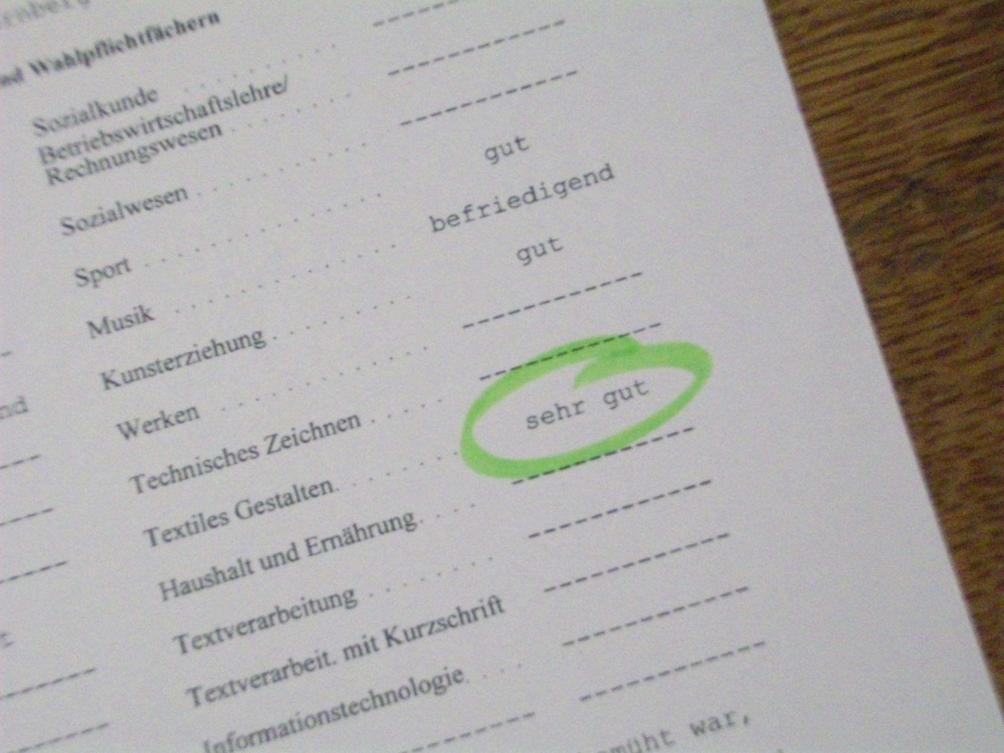 Gespräch ersetzt das Zwischenzeugnis Nordbayern