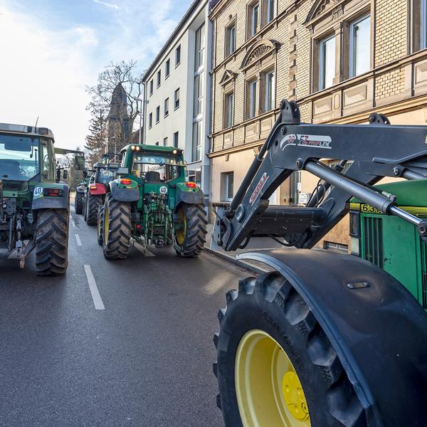 Protest-Aktionen der Landwirte in Erlangen und ERH