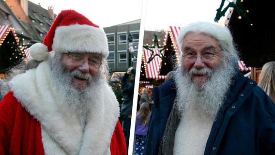 Rauschebart und weißes Haar: Dieser 80-jährige Nürnberger wird gern als Weihnachtsmann gebucht