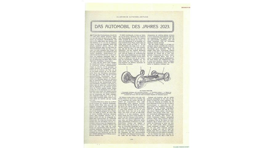 Bericht in der Allgemeinen Automobil-Zeitung: 2023 war damals noch ganz weit weg. Bericht in der Allgemeinen Automobil-Zeitung: 2023 war damals noch ganz weit weg.