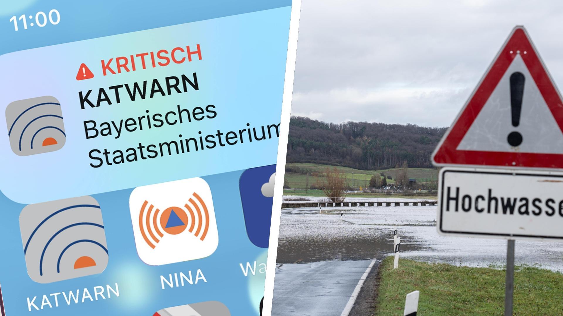 Für weite Teile von Mittel- und Oberfranken gibt es seit 2. Januar amtliche Warnungen vor Überschwemmungen. Für weite Teile von Mittel- und Oberfranken gibt es seit 2. Januar amtliche Warnungen vor Überschwemmungen.