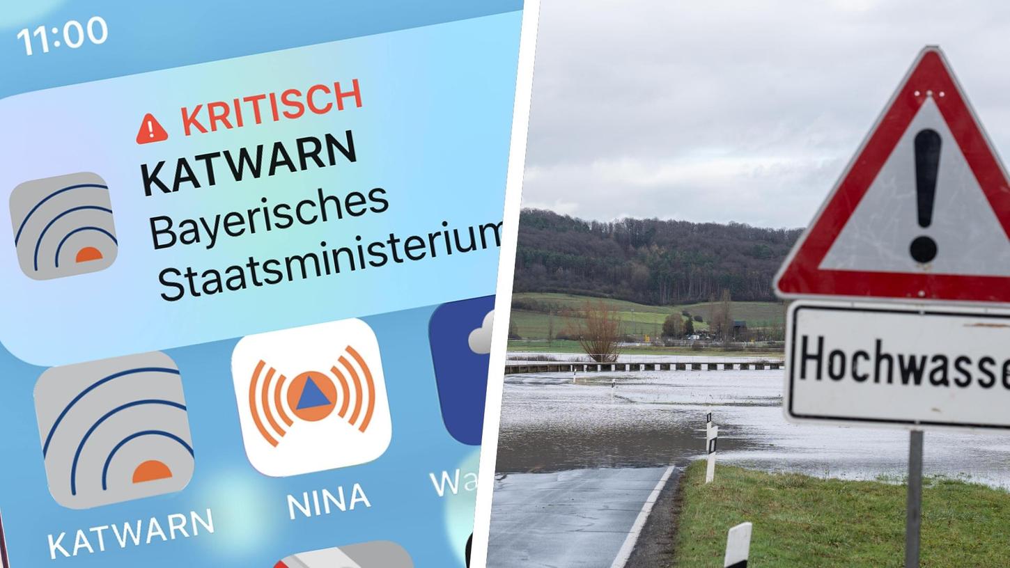 Für weite Teile von Mittel- und Oberfranken gibt es seit 2. Januar amtliche Warnungen vor Überschwemmungen.