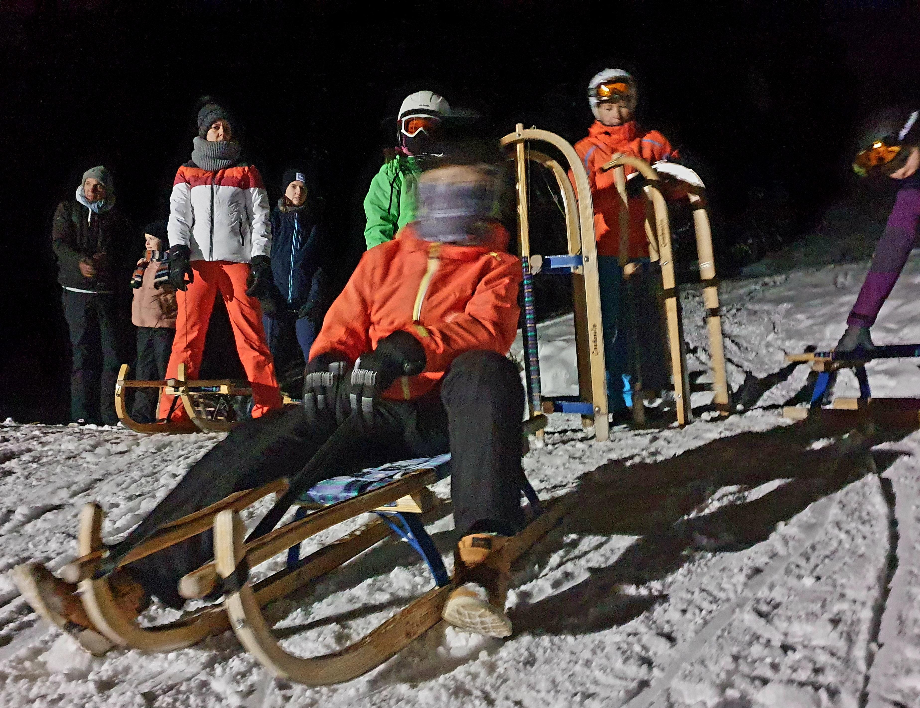Am start der gut 1,5 Kilometer langen Rodelbahn.