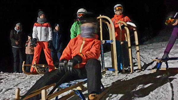 Am start der gut 1,5 Kilometer langen Rodelbahn.