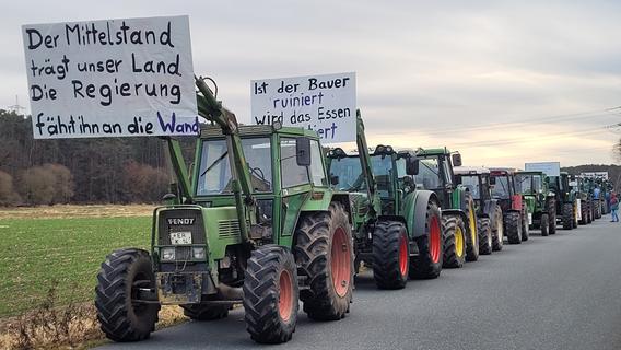 Landwirte aus Erlangen und ERH protestieren am Freitag in Nürnberg: Staugefahr auf B2 und B4
