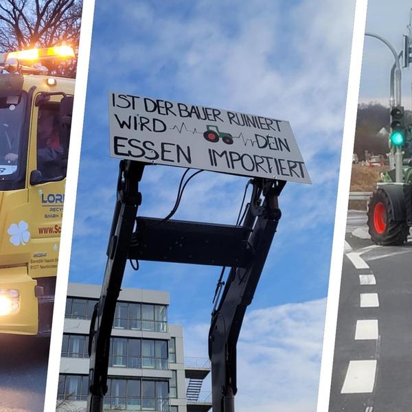 Protest-Aktionen der Landwirte in Erlangen und ERH
