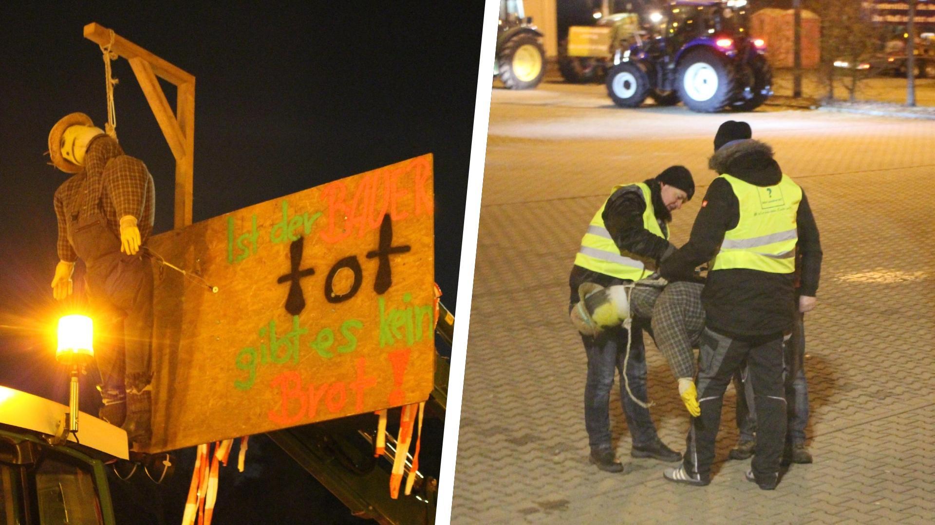 Bauernprotest Galgen