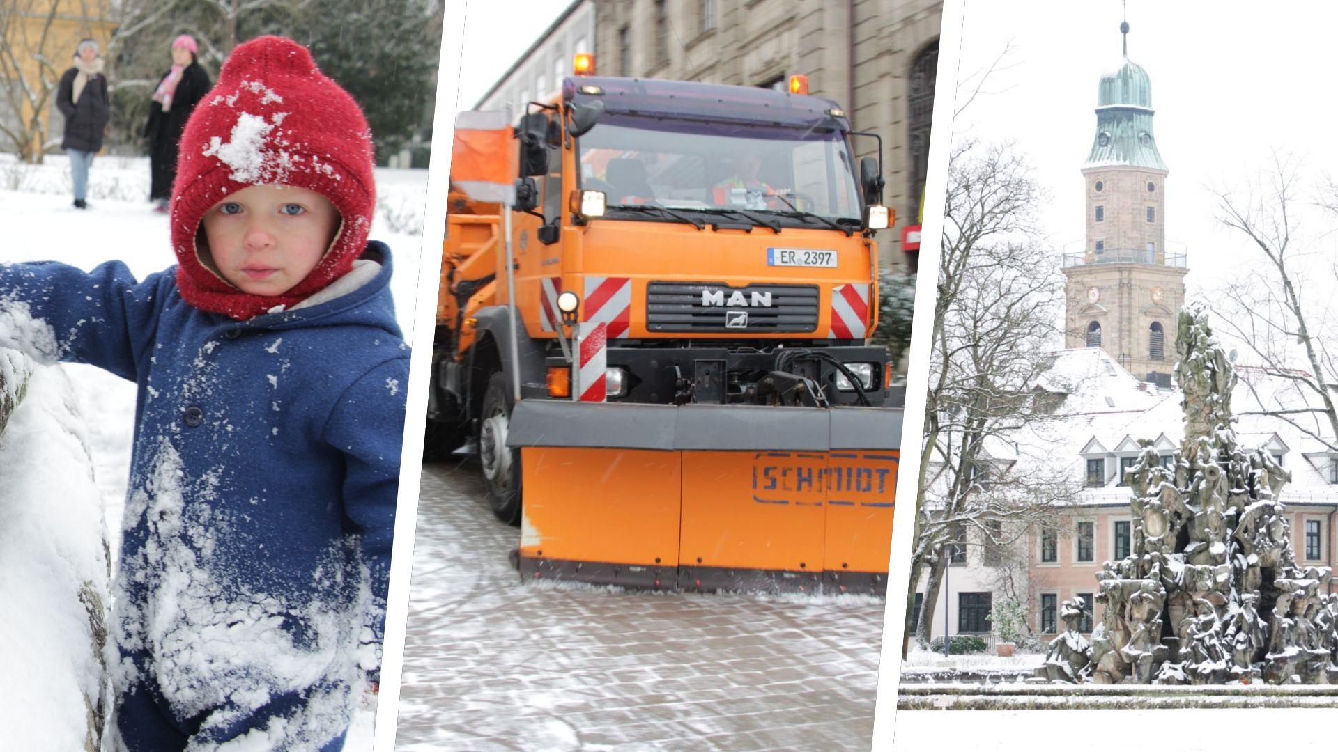Erlangen im Schnee - Der Winter feiert weißes Comeback - ein Foto-Streifzug