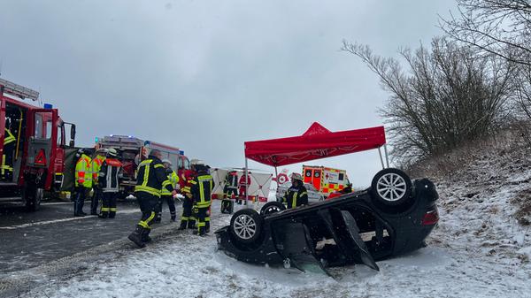 Schwerer Unfall an der A9 bei Schnaittach: Fahrer musste reanimiert werden