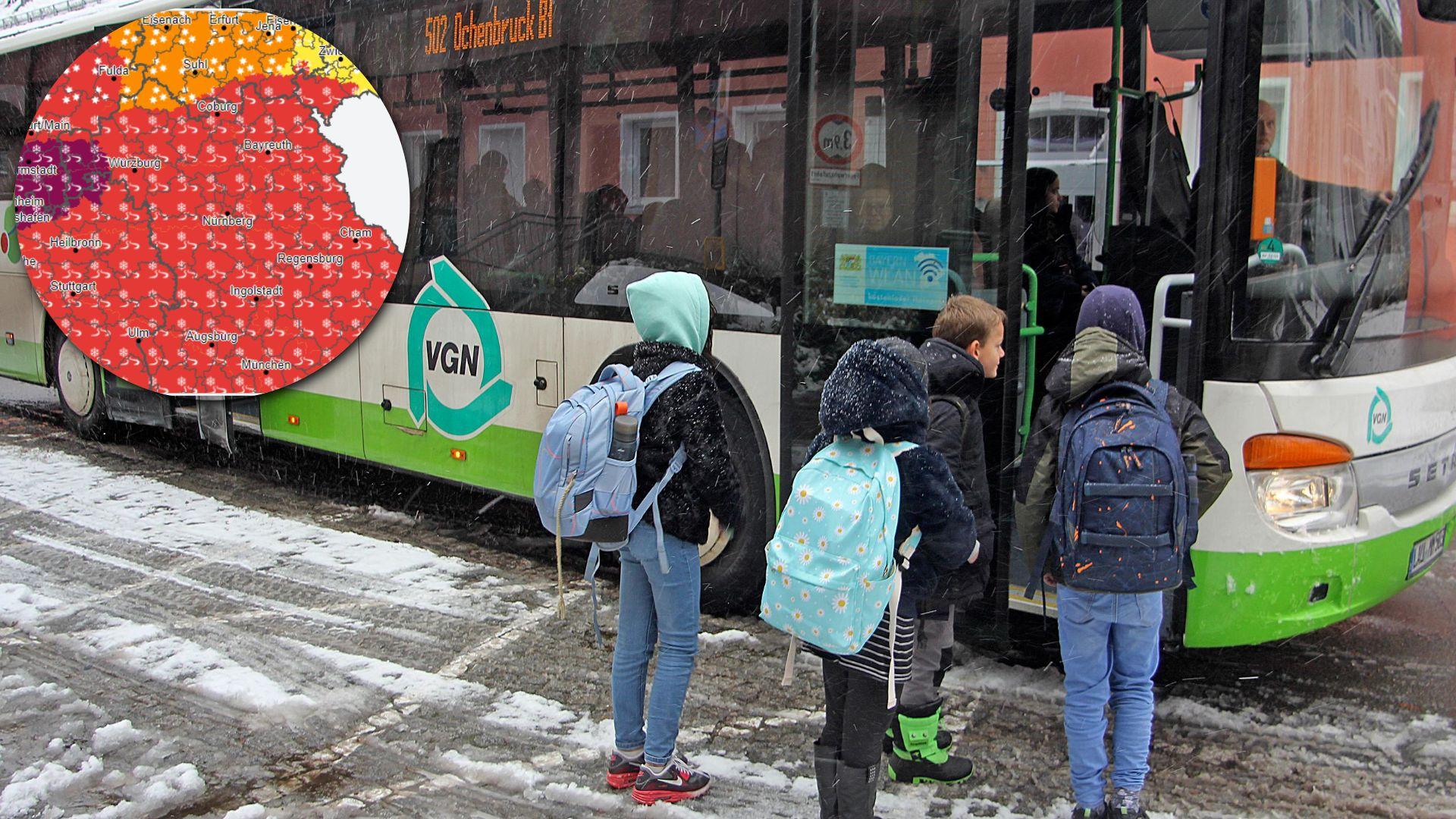 Schulschließungen wegen Glatteis in Bayern: Hier fällt der Unterricht ...