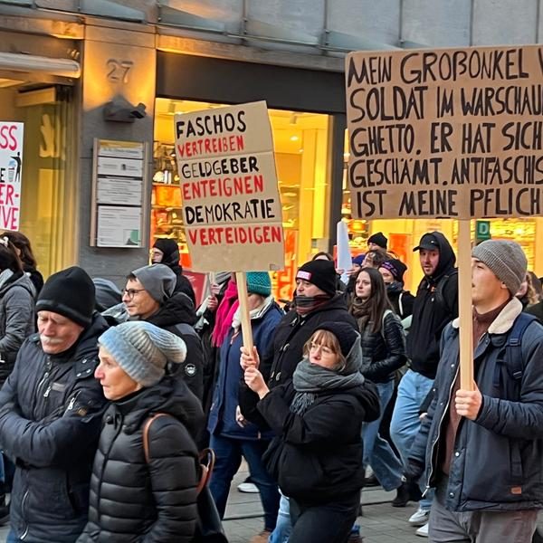 Demonstration gegen Rechtsextremismus in Würzburg