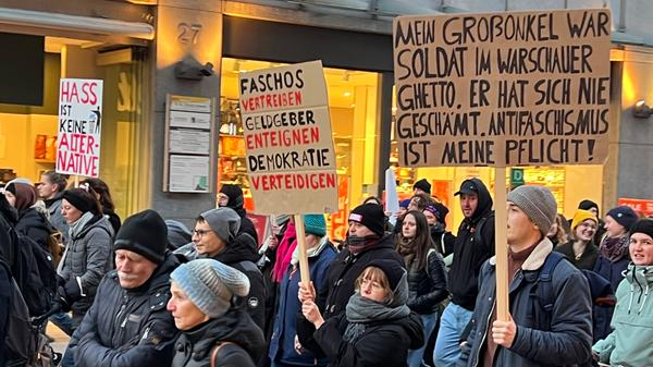Demonstration gegen Rechtsextremismus in Würzburg