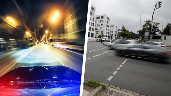Mit Tempo 100 durch die Nürnberger Südstadt: Mann flieht vor Polizei und rammt Auto