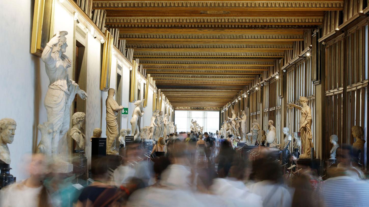 Besucheransturm in der Uffizien-Galerie in Florenz.