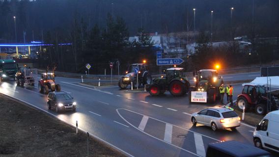Bauernprotest: In Schnaittach war die A9 schon ab 6 Uhr blockiert