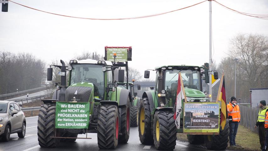 Auch in Oberfranken protestierten die Bauern gegen die Agrarpolitik der Bundesregierung. 