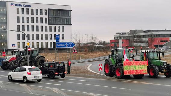 Keine Zufahrt zu A6 und A9: So war die Blockade der Landwirte in Schwabach und im Landkreis Roth
