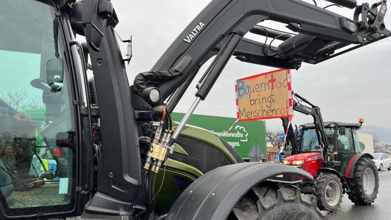 Mit der Brotdose an der Autobahnauffahrt in Forchheim: So war der Protest der Landwirte