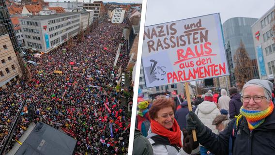 25.000 bei Demo gegen rechts in Nürnberg - der Live-Ticker zum Nachlesen