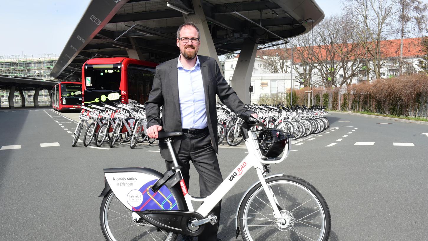 Auch in der Stadt von Oberbürgermeister Florian Janik (SPD Erlangen) werden bald VAG-Räder stehen. 