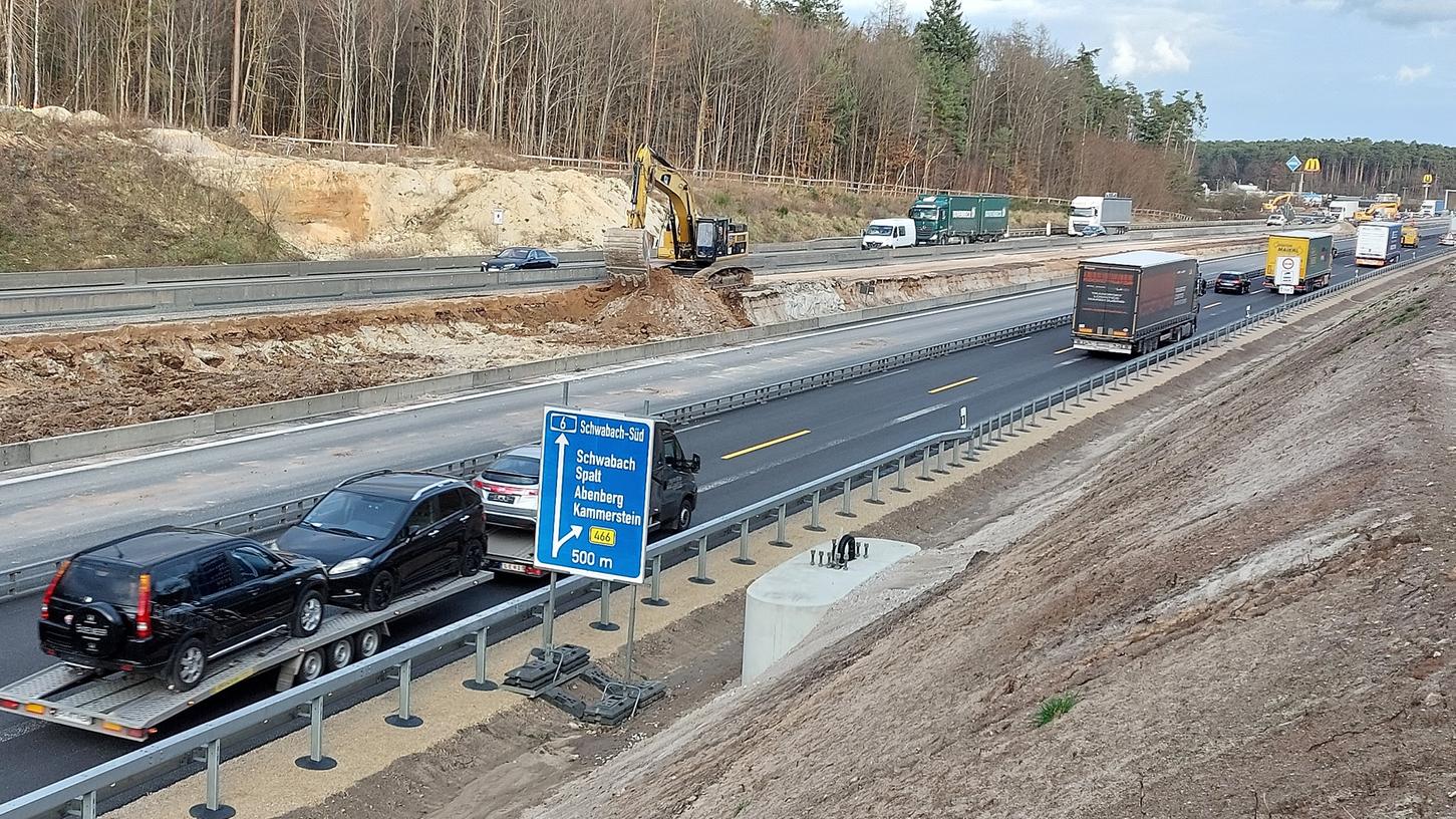 Der Ausbau der A6 sorgt für Sperrungen in der Umgebung Kammerstein, gebaut wird momentan an den Brücken.