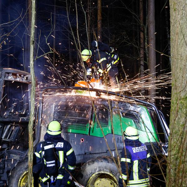 Erlangen, 18.02.2024, Brand Harvester