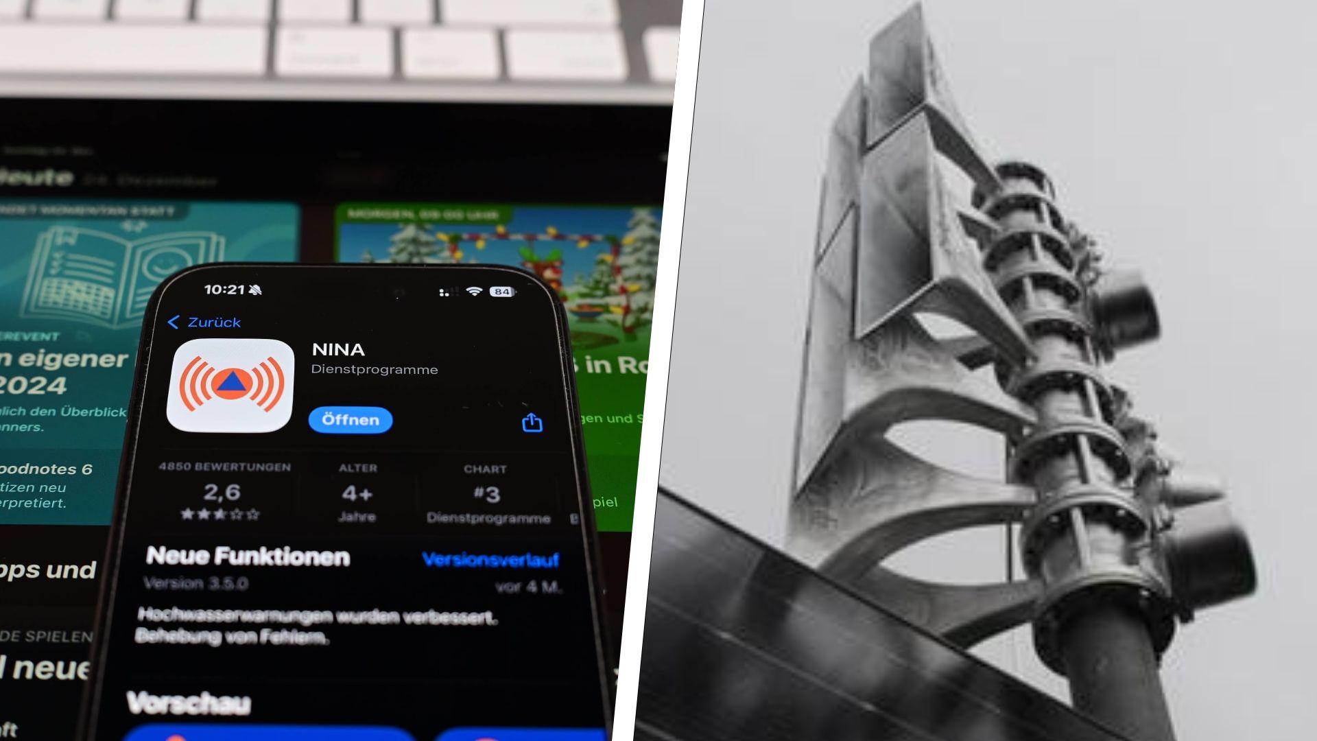 Nina-Warn-App und Sirene Fürth