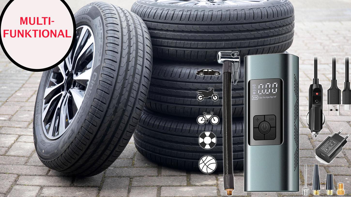 Die elektrische Luftpumpe lässt sich sogar als Powerbank verwenden. Die elektrische Luftpumpe lässt sich sogar als Powerbank verwenden.