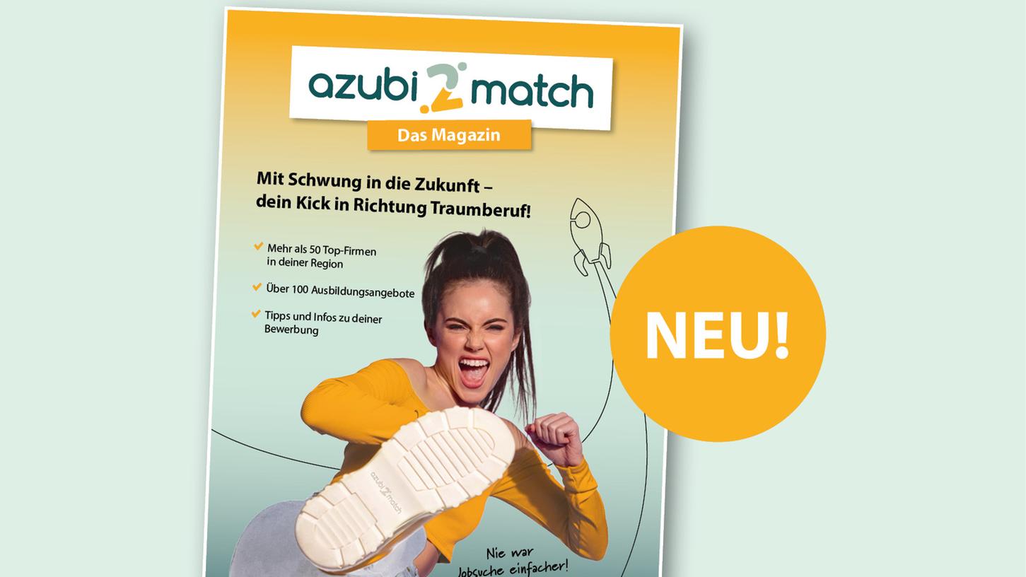 Stellenanzeigen, Infos und Tipps: das neue Magazin „azubi2match“.