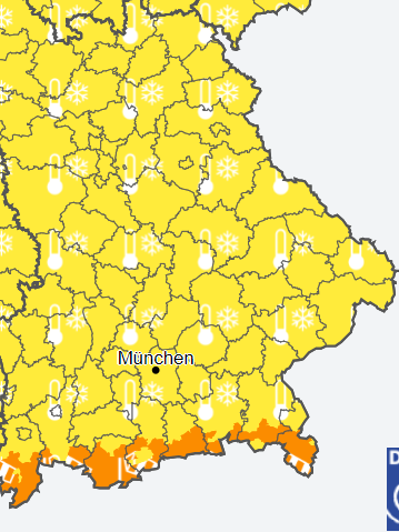 Der Deutsche Wetterdienst warnt am Freitag vor Frost in ganz Bayern.
