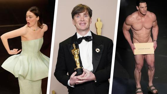 Geplatztes Kleid, Hund im Publikum und ein Nackter auf der Bühne: So waren die 96. Oscars