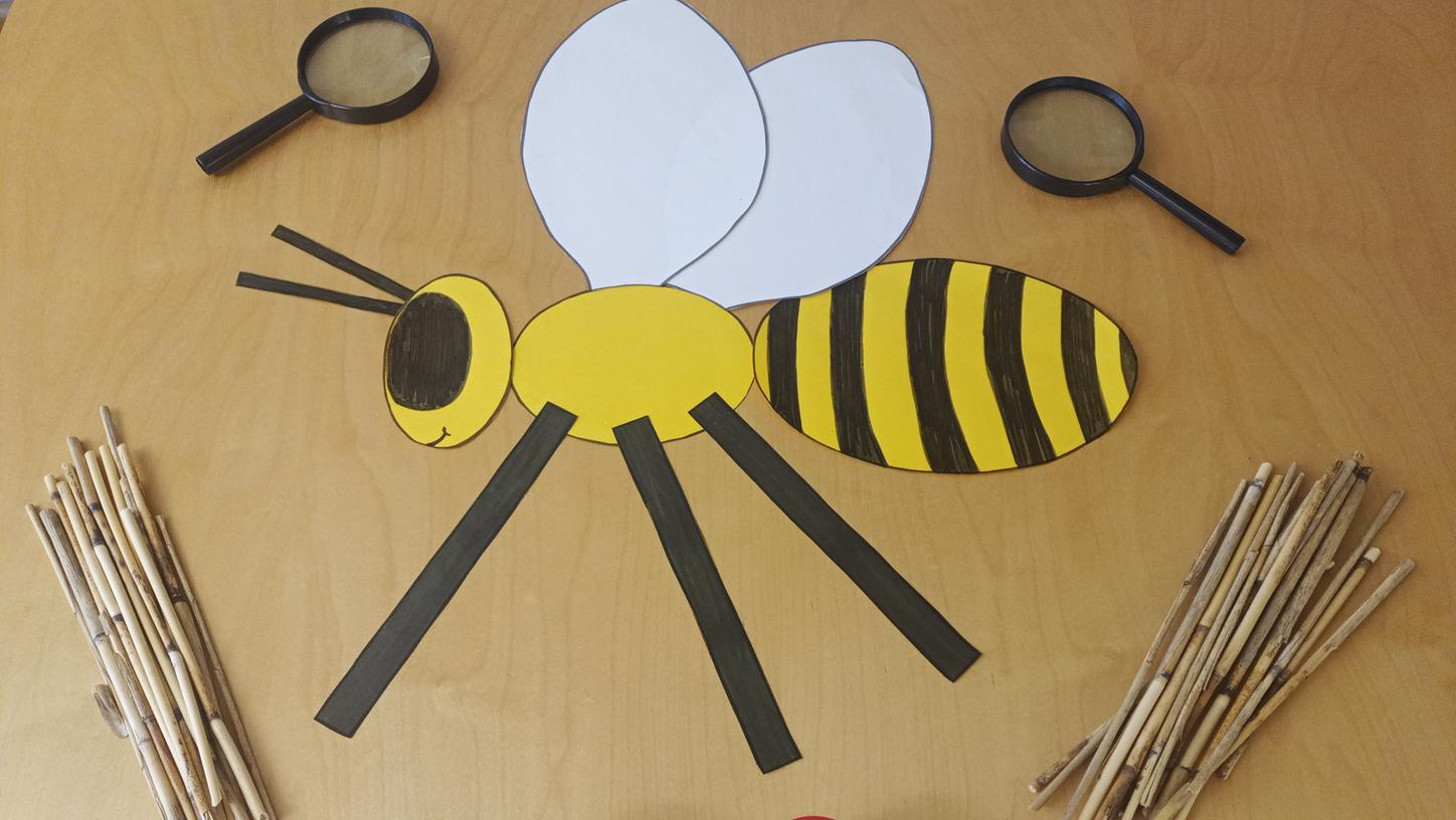 Material für den Wildbienenkurs für Kinder.