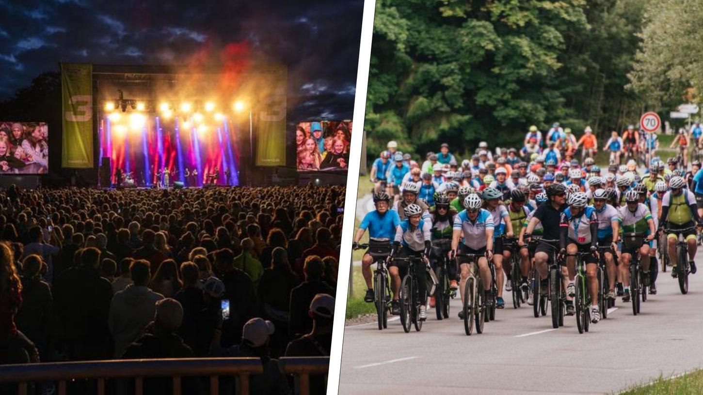 Tagsüber radeln, abends feiern: Die BR-Radltour zieht immer mehr Sportler und Feiernde an. Am 75. Geburtstag der Tour findet das Finale in Neustadt an der Aisch statt: Fette Party ist garantiert. Tagsüber radeln, abends feiern: Die BR-Radltour zieht immer mehr Sportler und Feiernde an. Am 75. Geburtstag der Tour findet das Finale in Neustadt an der Aisch statt: Fette Party ist garantiert.