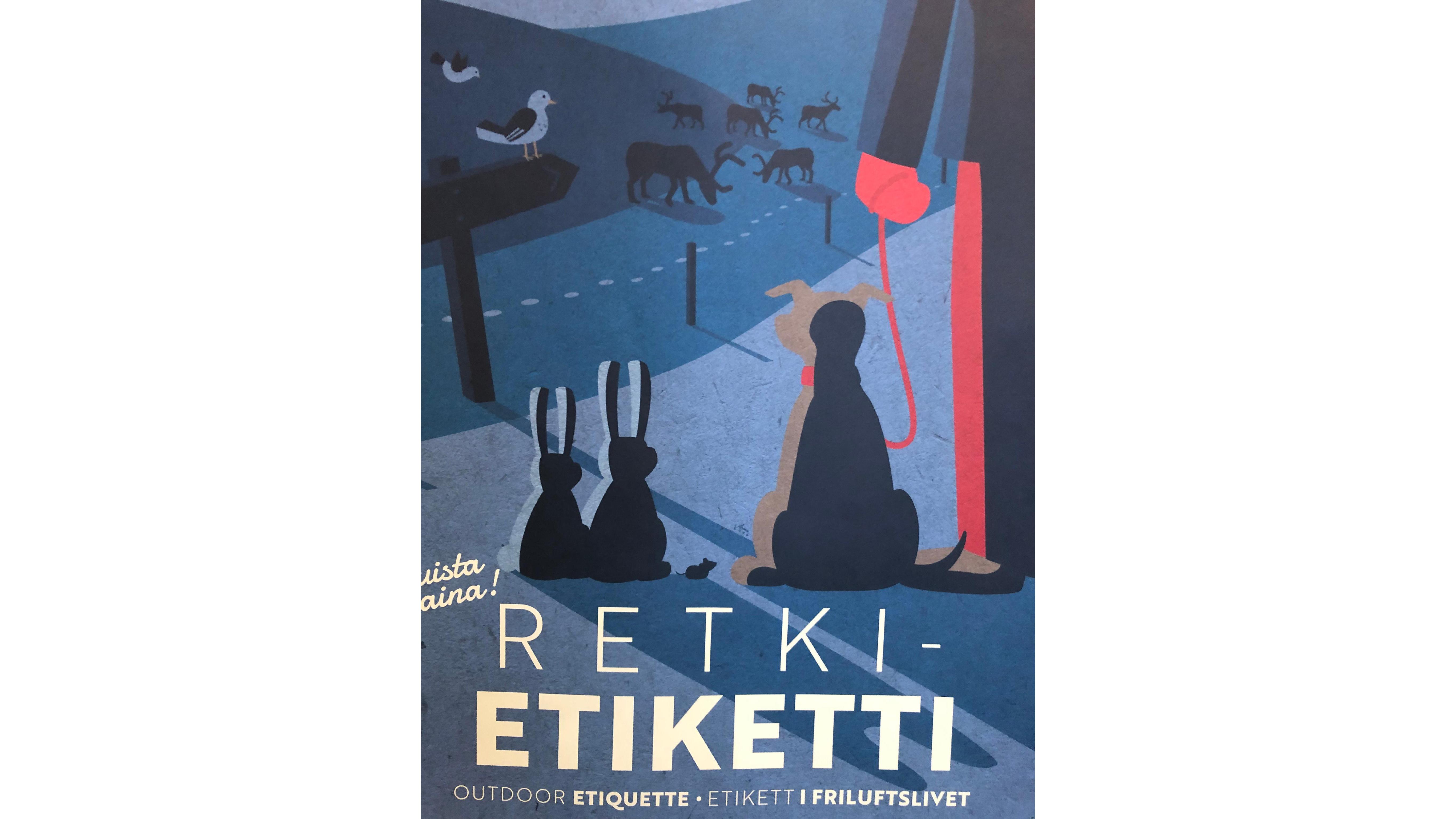 Plakat mit den Benimm-Regeln für Hundebesitzer im Nationalpark Koli. Die spannende Reisereportage zu dieser Bildergalerie lesen Sie hier.