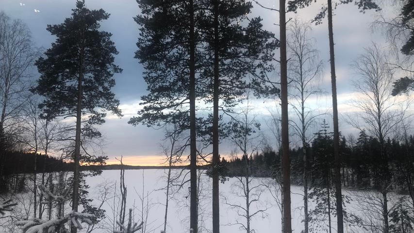 Sonnenuntergang am Raujärvi-See. Die spannende Reisereportage zu dieser Bildergalerie lesen Sie hier.
