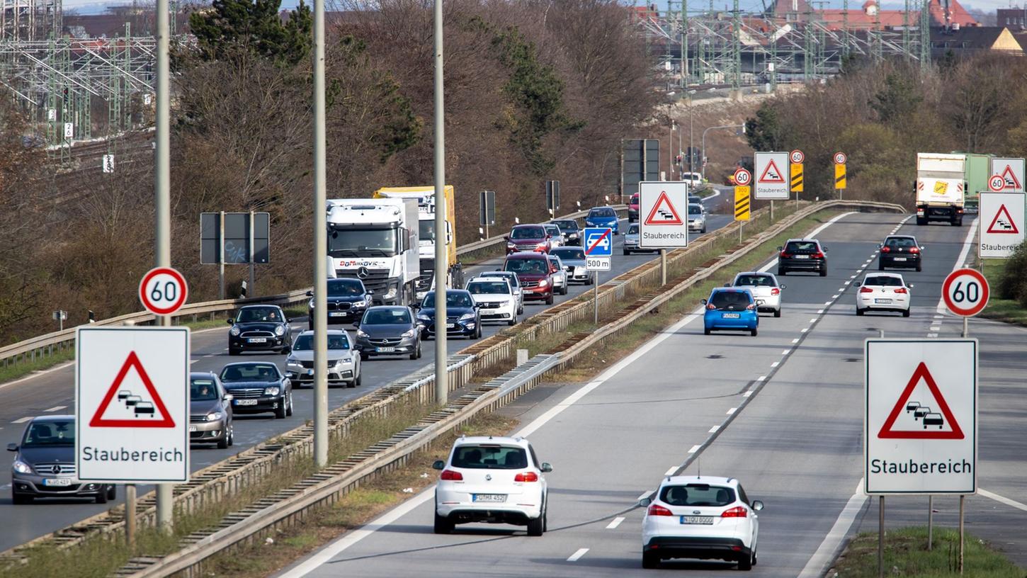 Die N-Ergie plant an Ostern Bauarbeiten auf dem Frankenschnellweg.