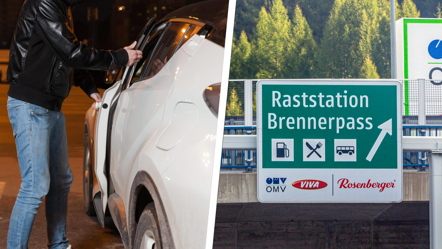 Betrüger auf der Brennerautobahn bestehlen geparkte Autos. (Symbolbild) 