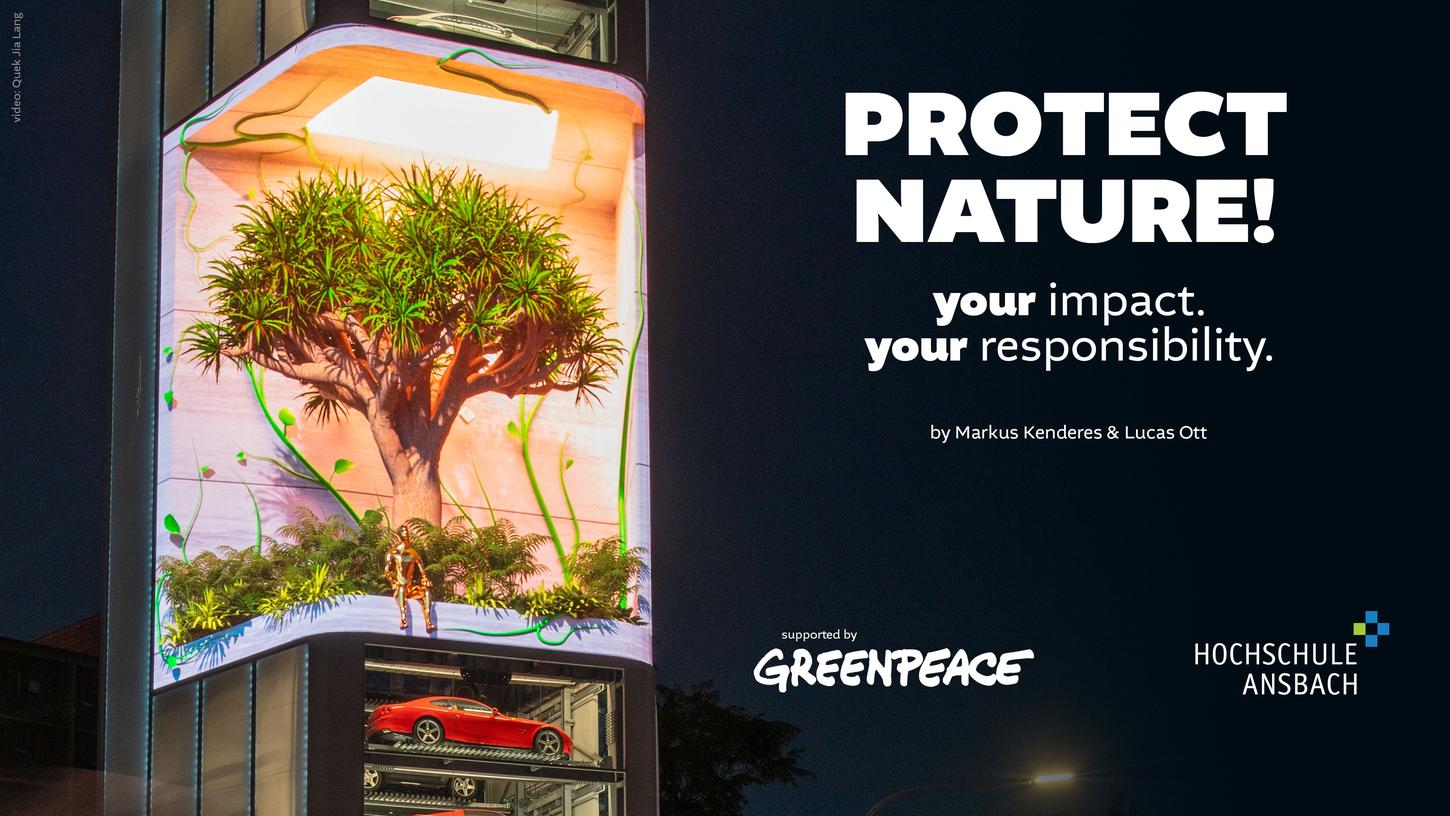 Schütz' die Natur! Aus insgesamt fünf Motiven besteht die Umweltkampagne, die aktuell in Deutschland zu sehen ist und in Singapur zu sehen war.