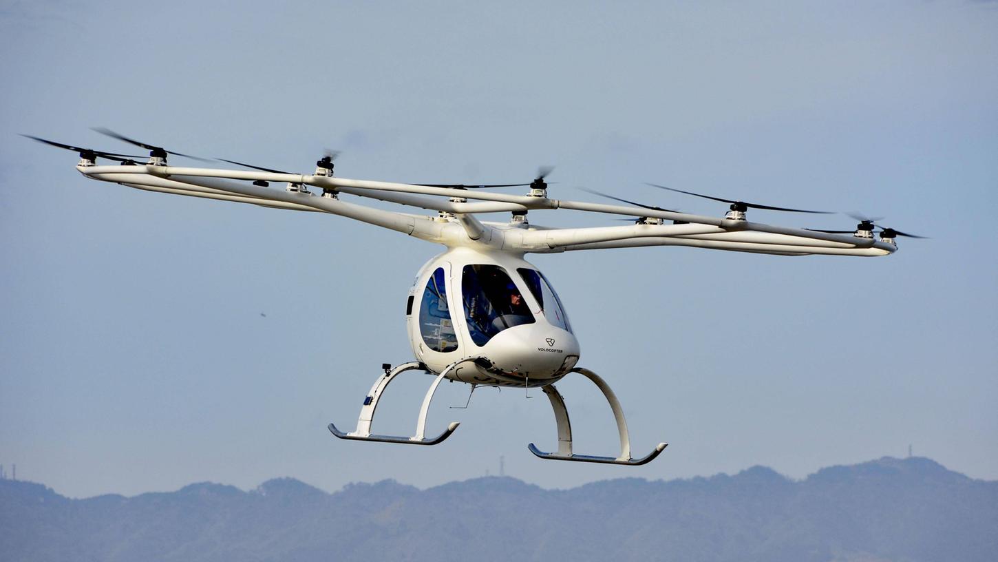 Das Flugtaxi von Volocopter soll eine nachhaltige Form des Transports von A nach B darstellen