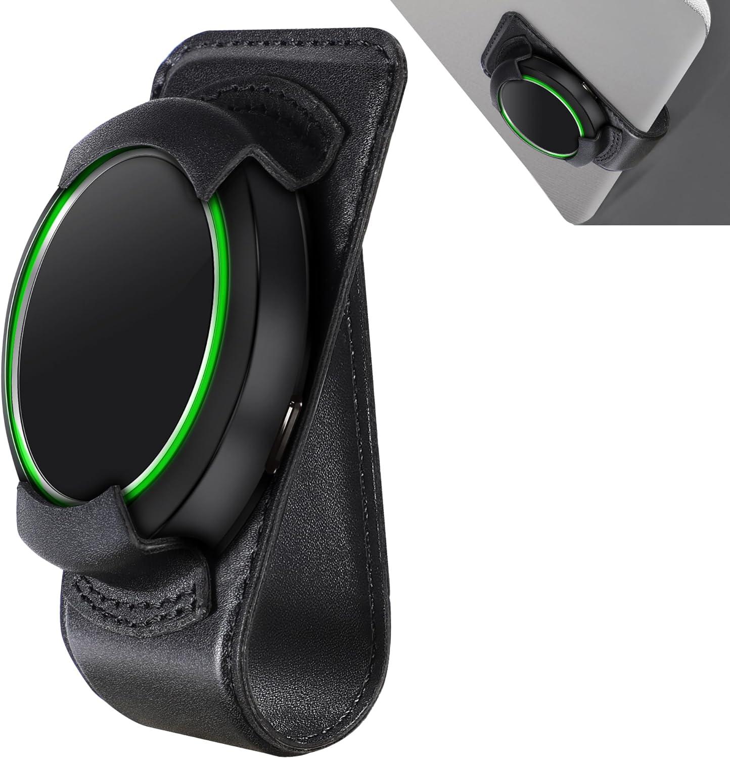 Der Clip besteht aus Leder und ist hitzebeständig.