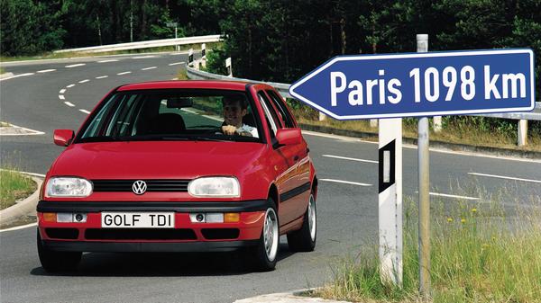 Im Golf III gelangte erstmals ein Turbodiesel-Direkteinspritzer (TDI) zum Einsatz.