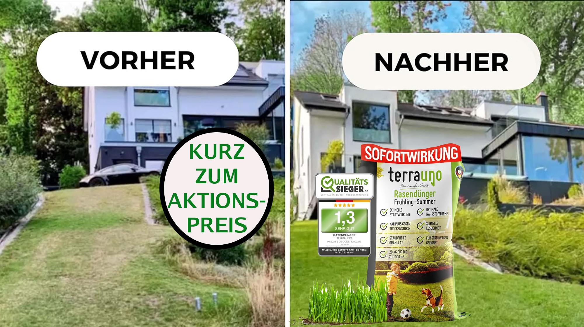 Preis-Kracher von Terrauno beste Wahl beim Rasendnger? Angriff auf  Topseller von Turbogrn!